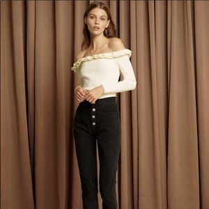 Pixie Market Minou Off the Shoulder Top Size M